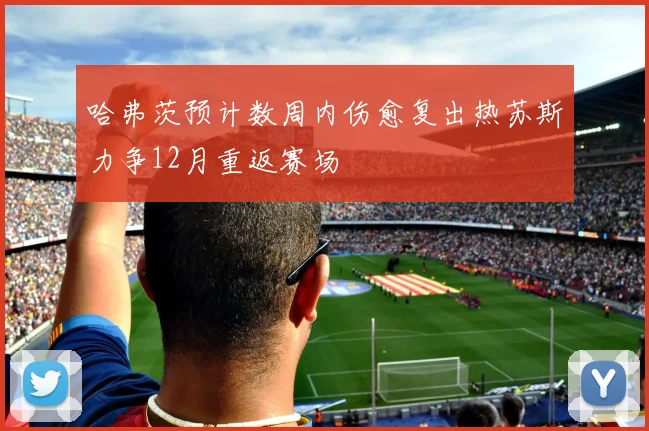 哈弗茨预计数周内伤愈复出热苏斯力争12月重返赛场